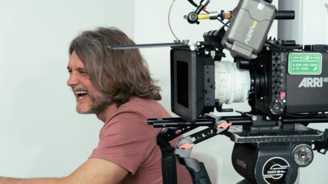 Salva Reina, durante la grabación.