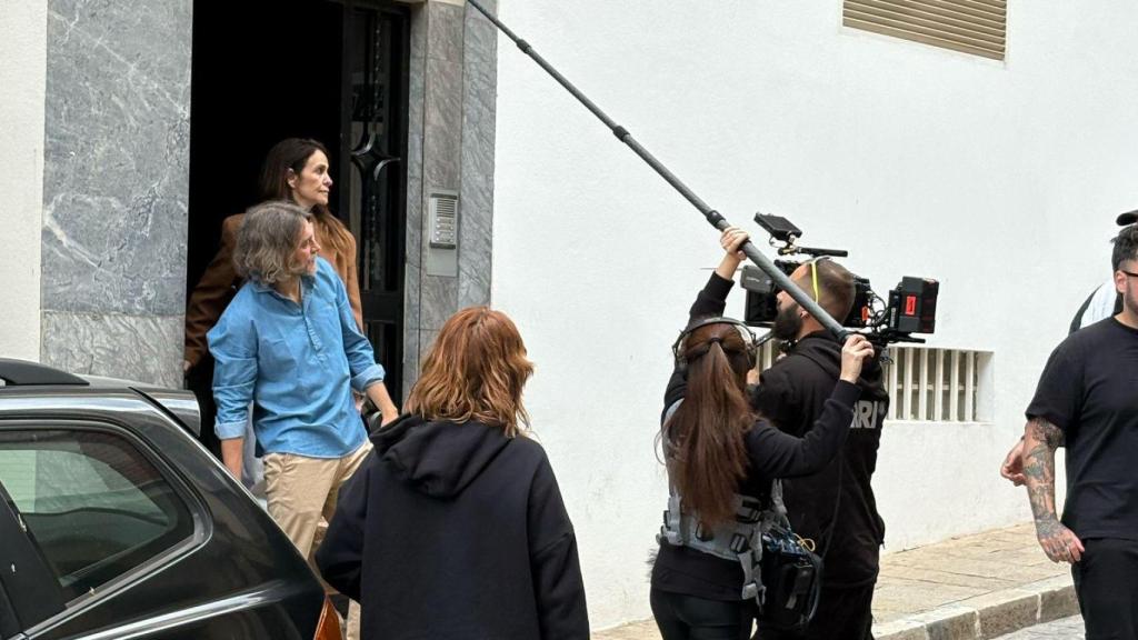 Un momento del rodaje.