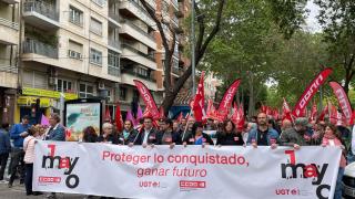 Manifestación en Albacete. Foto: Sindicatos.