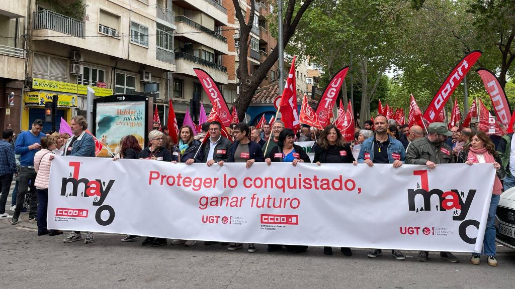 Manifestación en Albacete. Foto: Sindicatos.
