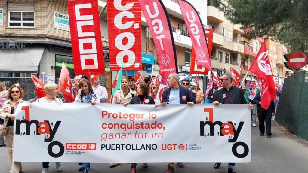 Manifestación en Puertollano. Foto: Sindicatos.