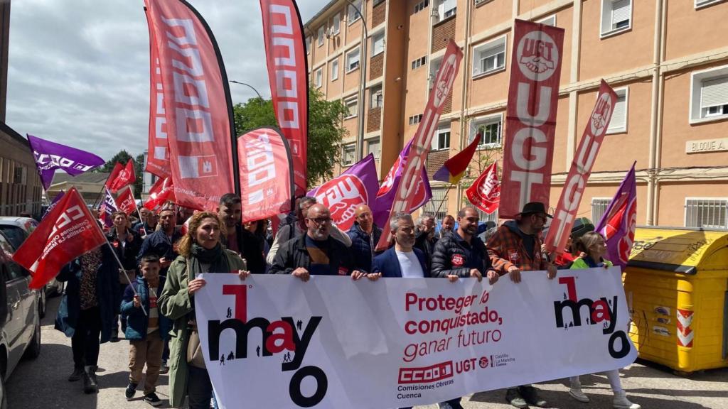 Manifestación en Cuenca. Foto: Sindicatos.