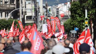 Así fue la manifestación del Día del Trabajador en Vigo, en imágenes