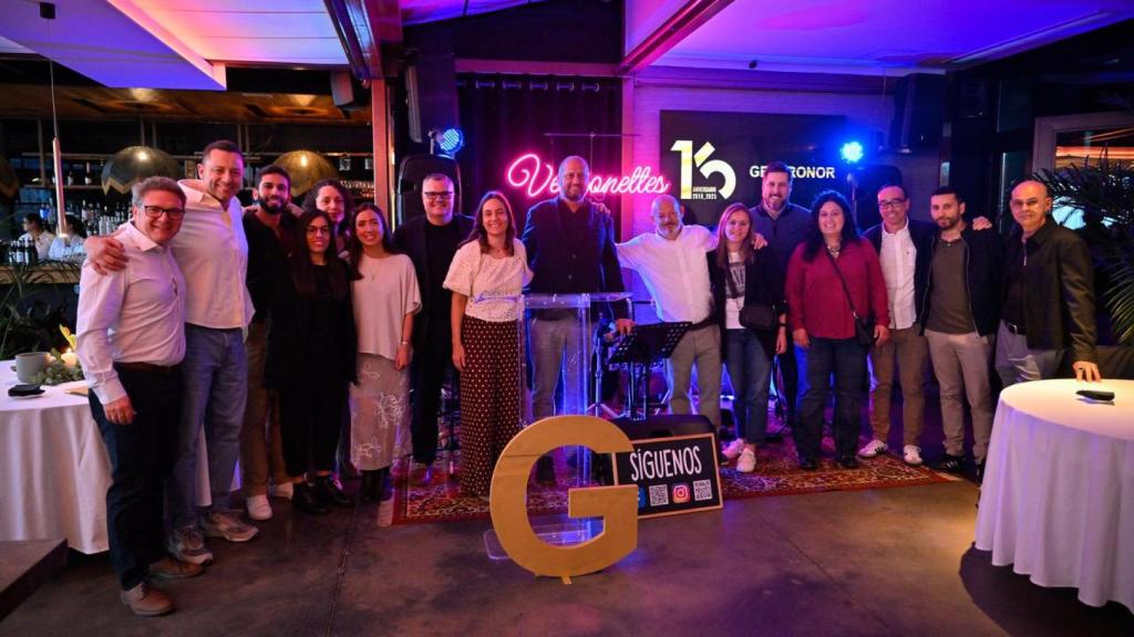 Parte del equipo de Gespronor, en la fiesta