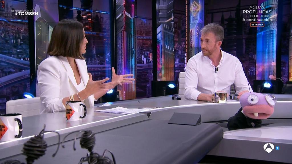 Tamara Falcó y Pablo Motos en la tertulia de 'El Hormiguero'.