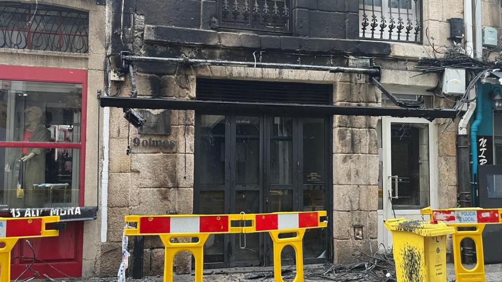 Incendio en la calle Olmos, en A Coruña