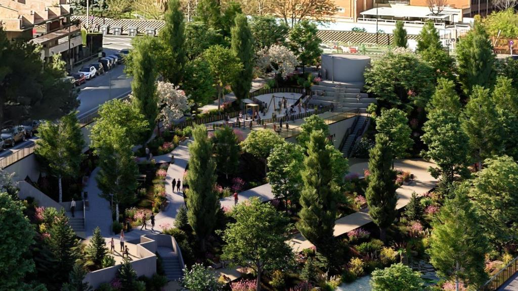 Uno de los nuevos parques que se crearán con la reahbilitación del río Huerva, en Zaragoza.