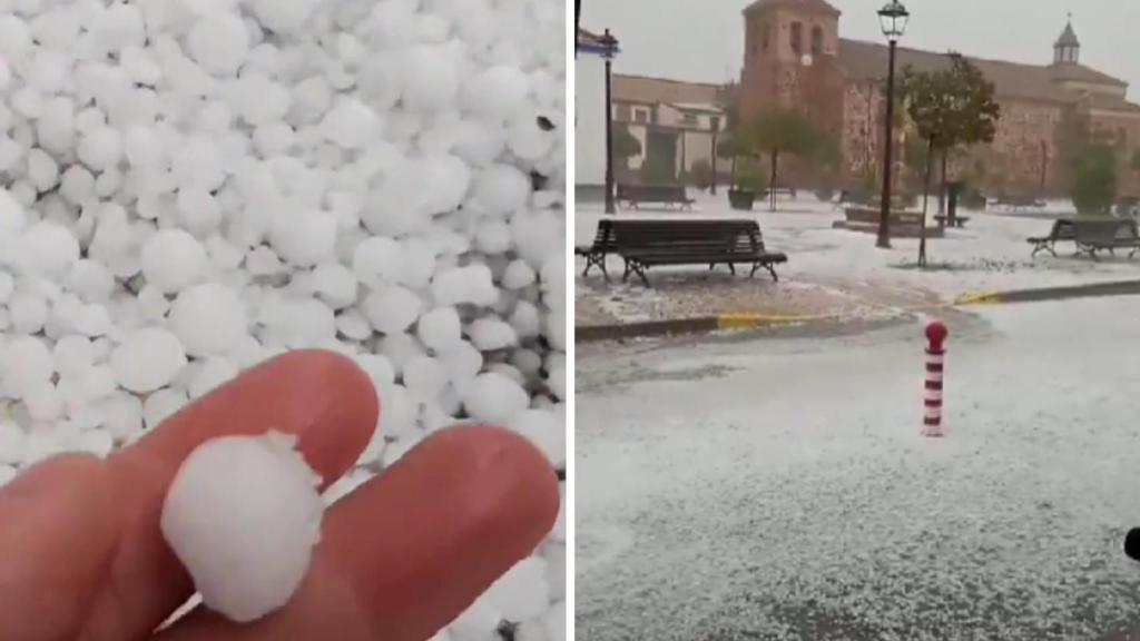 Granizada en Piedrabuena y en Picón (Ciudad Real).