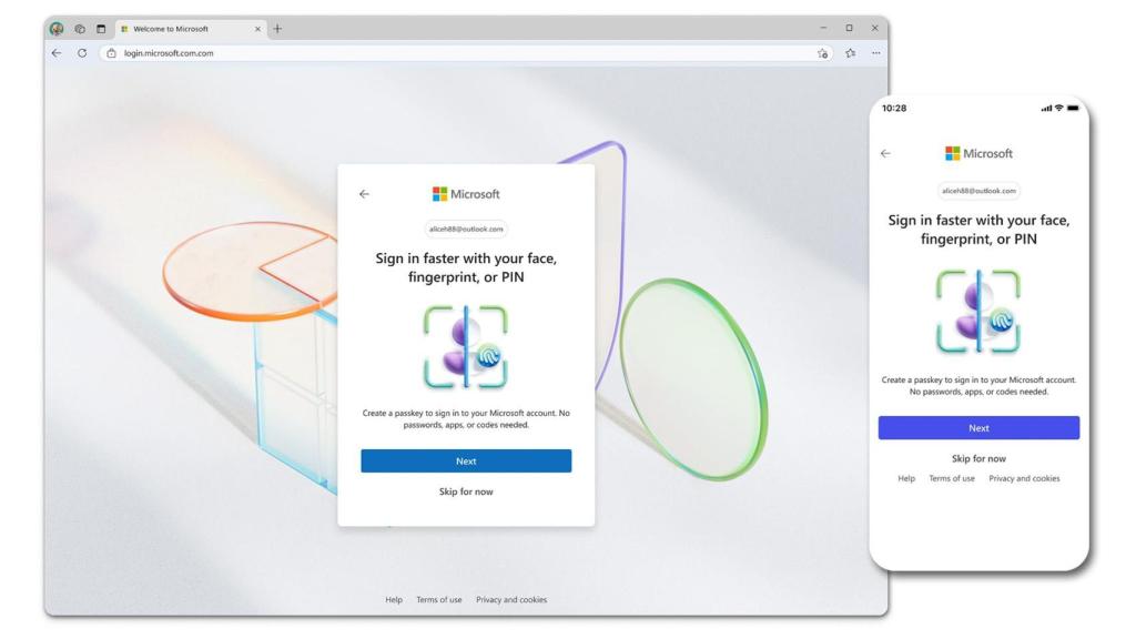 Ventana de inicio de sesión de Microsoft.
