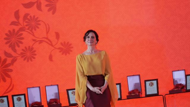 La presidenta de la Comunidad de Madrid, Isabel Díaz Ayuso, este viernes durante el acto del Dos de Mayo.