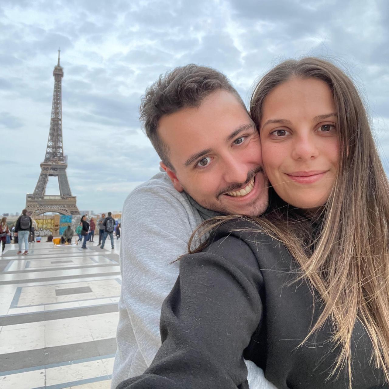 Ángel y Marta en París.