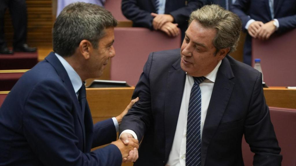 Carlos Mazón y José María Llanos. Jorge Gil / Europa Press