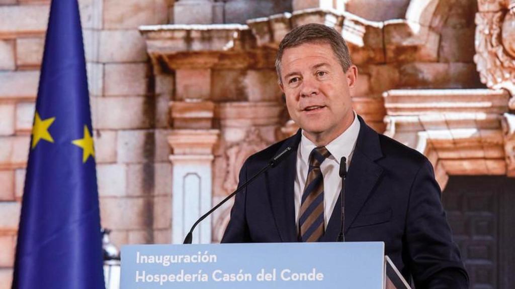 Emiliano García-Page, presidente de Castilla-La Mancha, este viernes en Orgaz (Toledo).