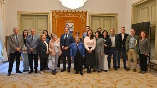 Carlos García Carbayo en el recibimiento a la Asociación Salmantina contra el Bullying y el Ciberbullyng