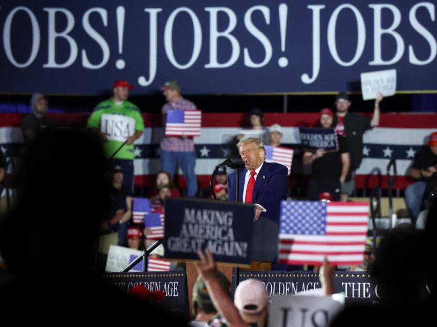 Donald Trump durante un acto electoral.