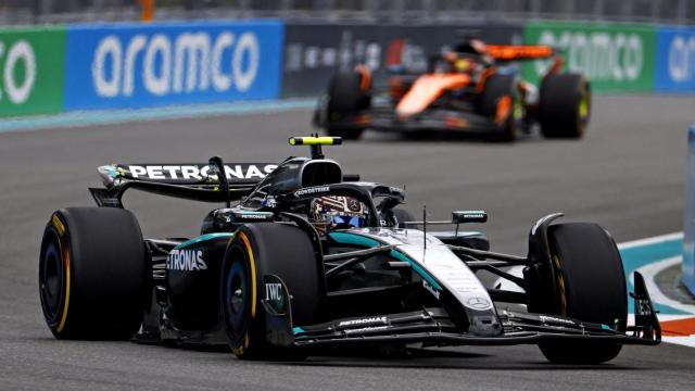 Antonelli durante la sesión de Libres 1 del GP de Miami.