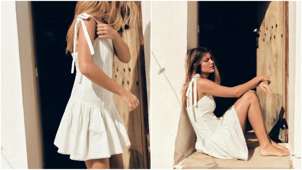 Vestido corto jaretas de Zara. Ref: 0881/385/251