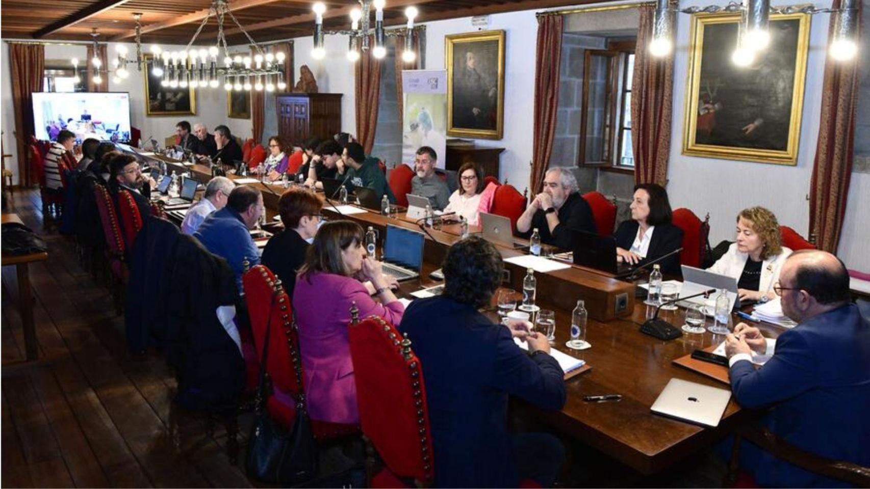 Consello de gobierno de la USC, celebrado el pasado mes de mayo.
