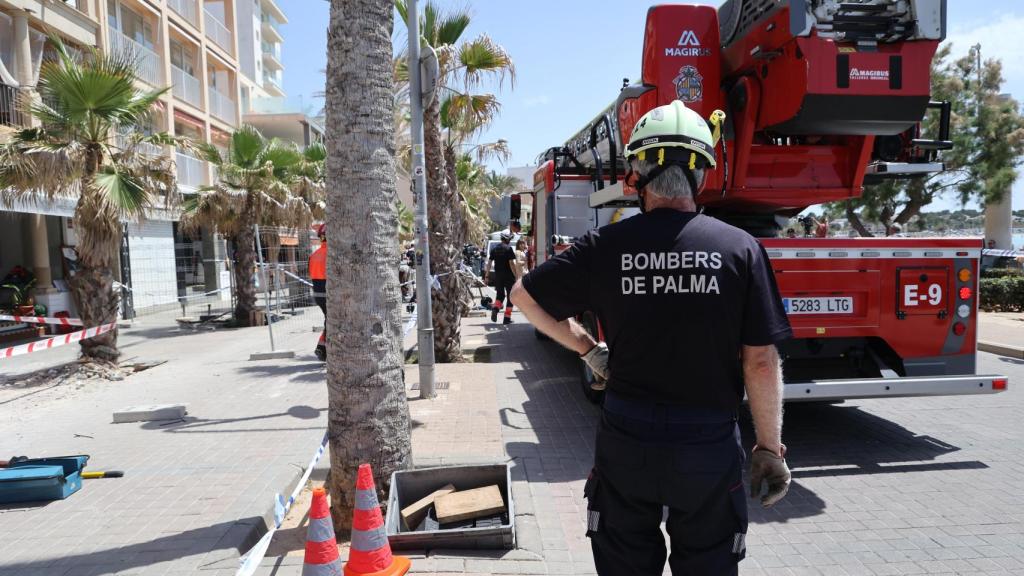 Bomberos en Palma de Mallorca, Baleares.
