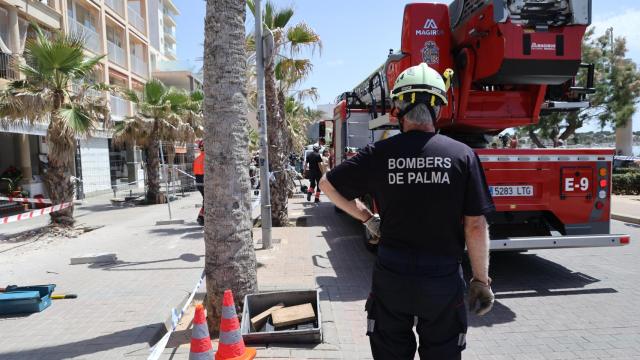 Bomberos en Palma de Mallorca, Baleares.