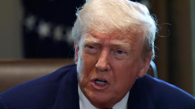 El presidente estadounidense Trump en una reunión de gabinete en la Casa Blanca en Washington.