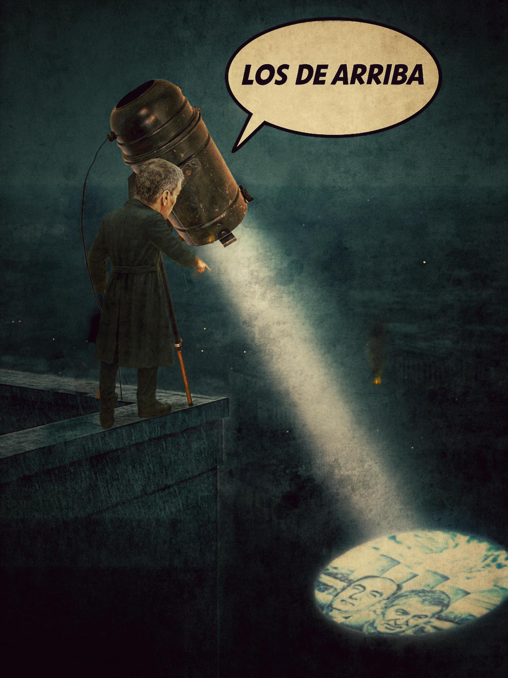 Pedro Sánchez señala desde lo alto de un edificio a Ignacio Sánchez Galán y a Alberto Núñez Feijóo.