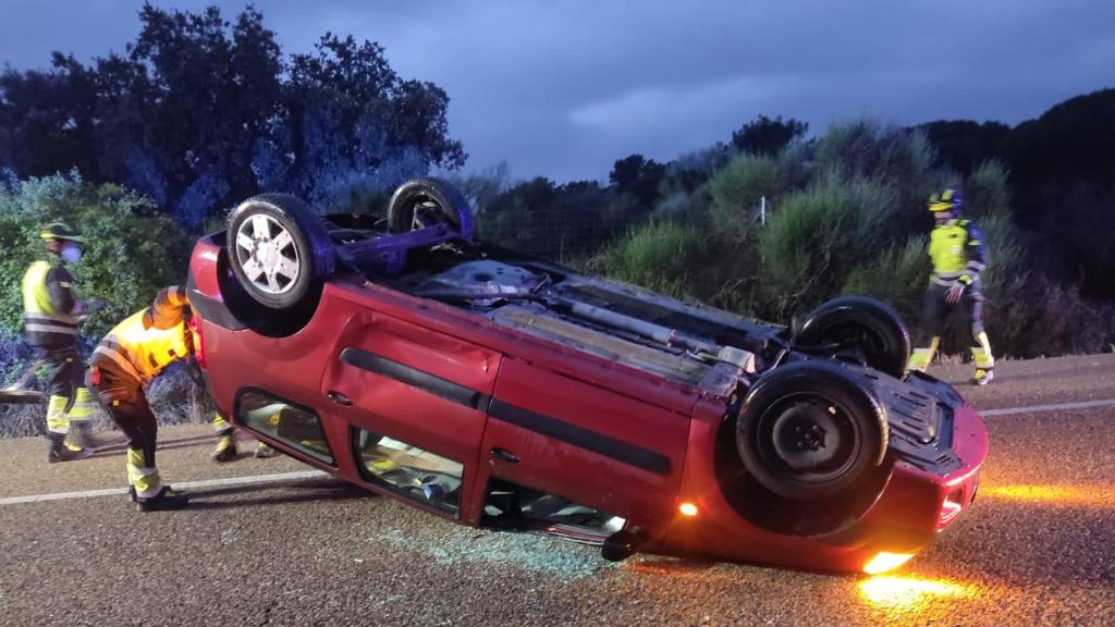 El vehículo siniestrado en la provincia de Valladolid