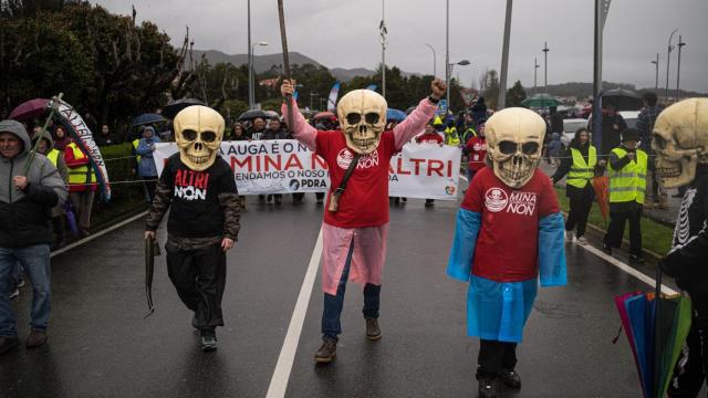 Protesta contra Altri en una foto de archivo.