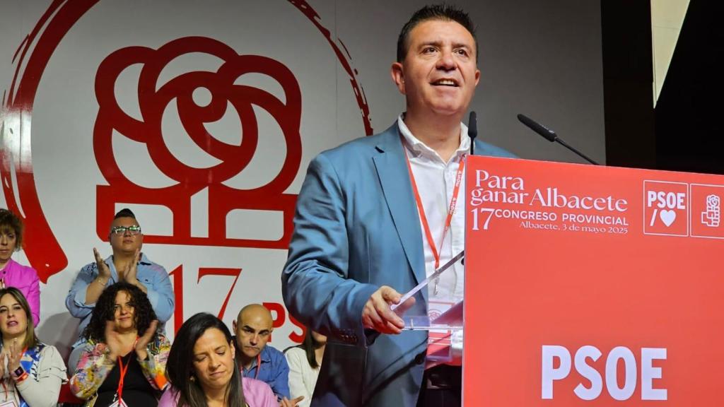 Santiago Cabañero en la apertura del Congreso del PSOE de Albacete.