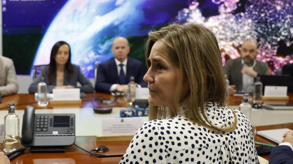 La vicepresidenta tercera del Gobierno y ministra para la Transición Ecológica, Sara Aagesen durante la reunión del comité de investigación sobre el apagón.