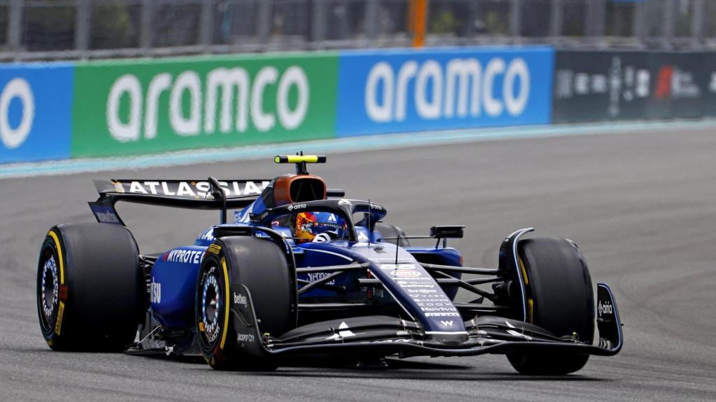 Carlos Sainz durante los entrenamientos libres del GP de Miami.
