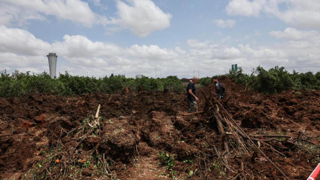 Los daños del misil balístico lanzado por los hutíes de Yemen a territorio israelí.