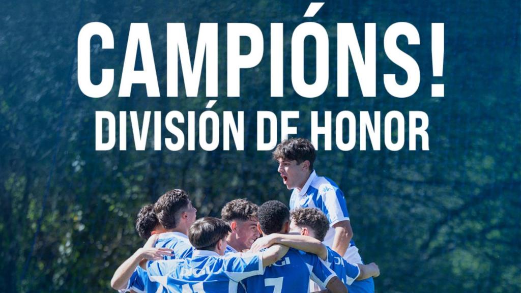 El Juvenil del Deportivo se proclama campeón de liga