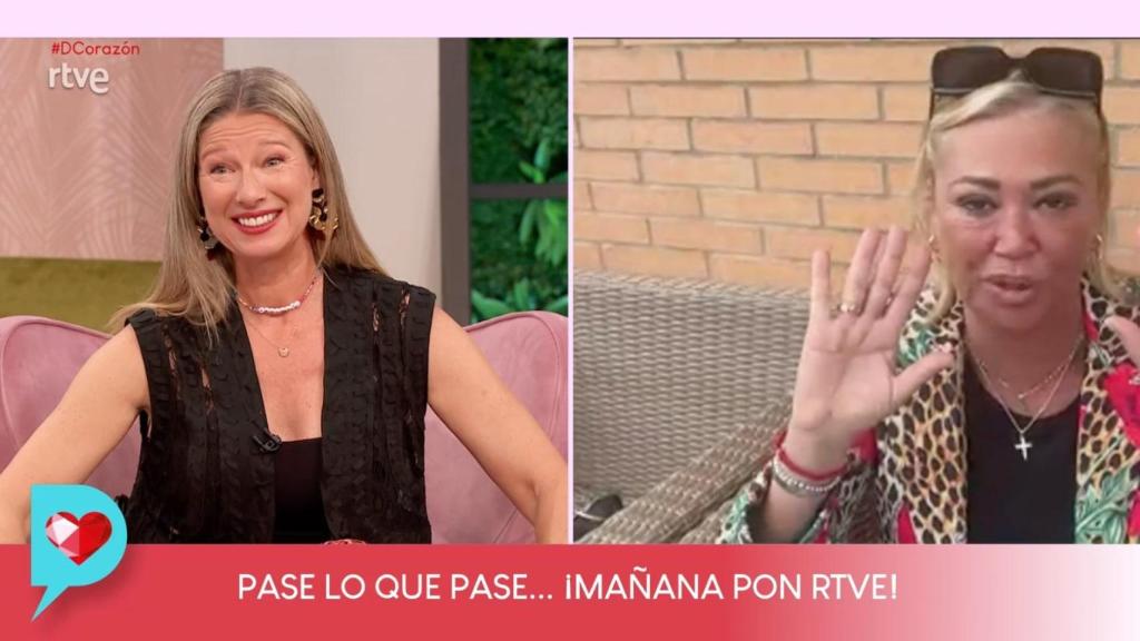 Anne Igartiburu y Belén Esteban en 'D Corazón'.