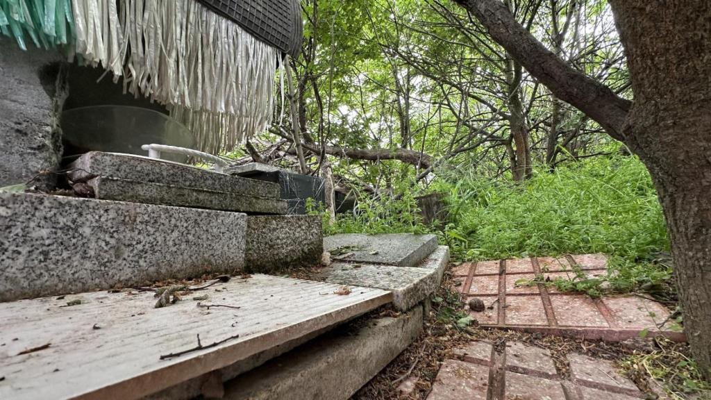 Una de las zonas para los gatos en Villamayor