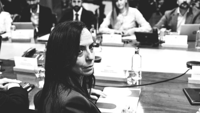 Beatriz Corredor y Sara Aagesen, este sábado.