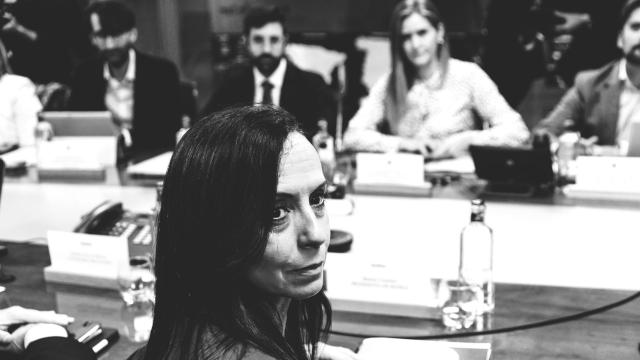 Beatriz Corredor y Sara Aagesen, este sábado.