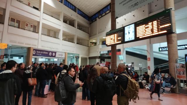 Situación en la estación de Ciudad Real a primera hora de la mañana.