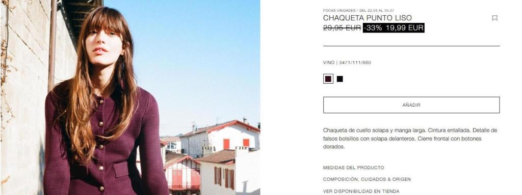 Chaqueta de punto de Zara. Ref: 3471/111/660