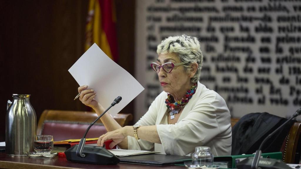 La Operadora del SAIH, Carmen González Galán, en su comparecencia en el Senado. Jesús Hellín / Europa Press
