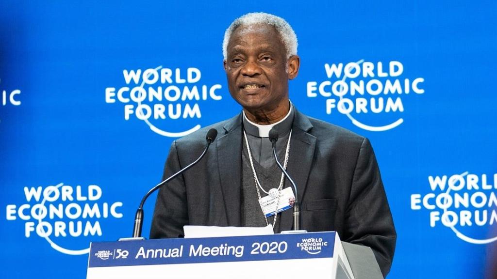 Peter Turkson en una conferencia del Foro Económico Internacional (WEF) celebrado en enero de 2020 en Davos, Suiza.