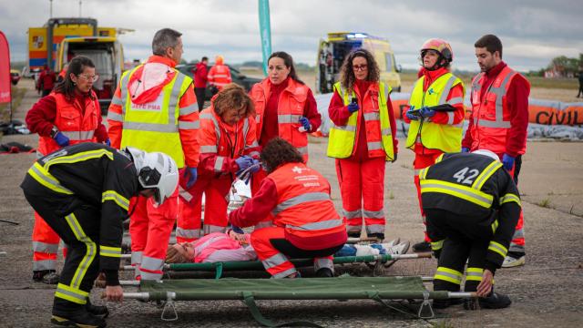 Simulacro de accidente aéreo 'VEGA25' en Salamanca