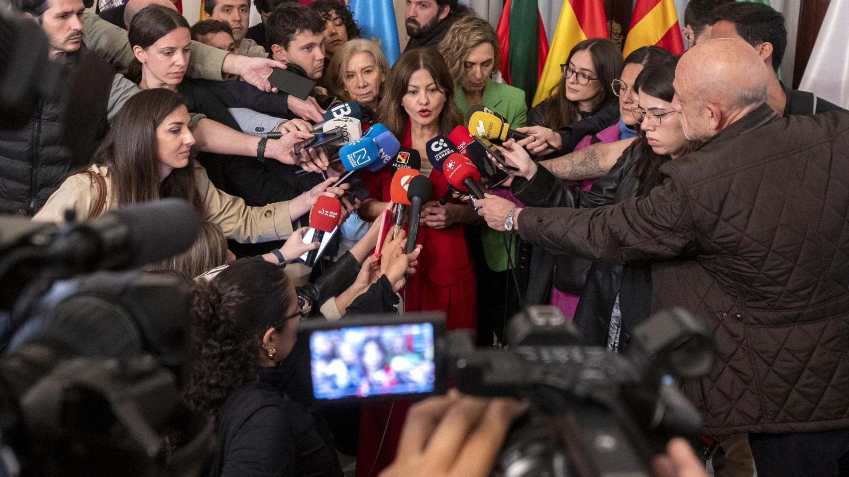 La ministra de Juventud e Infancia, Sira Rego, durante la reunión de la Conferencia Sectorial de Infancia.