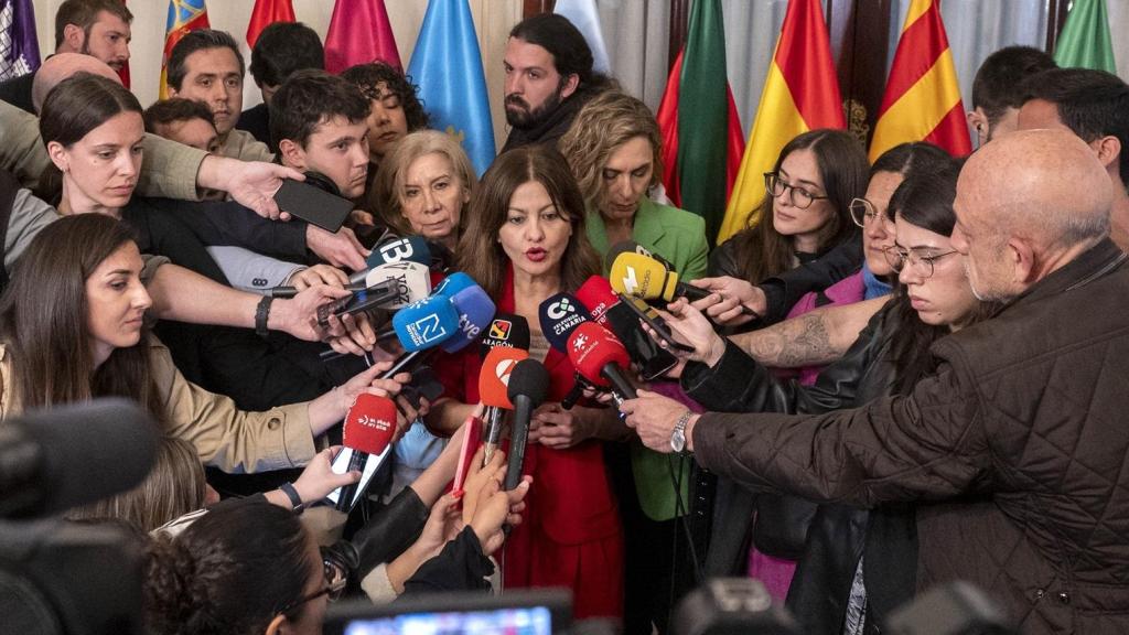 La ministra de Juventud e Infancia, Sira Rego, durante la reunión de la Conferencia Sectorial de Infancia.