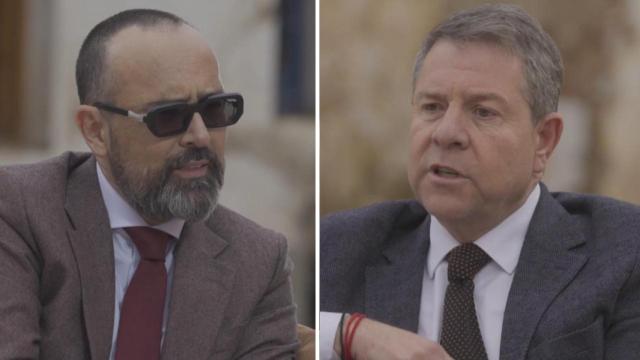 Risto Mejide y Emiliano García-Page, en un fotomontaje de BLUPER.