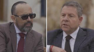 Risto Mejide y Emiliano García-Page, en un fotomontaje de BLUPER.