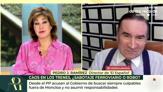 Pedro J. Ramírez durante su intervención este martes en 'El programa de AR'.
