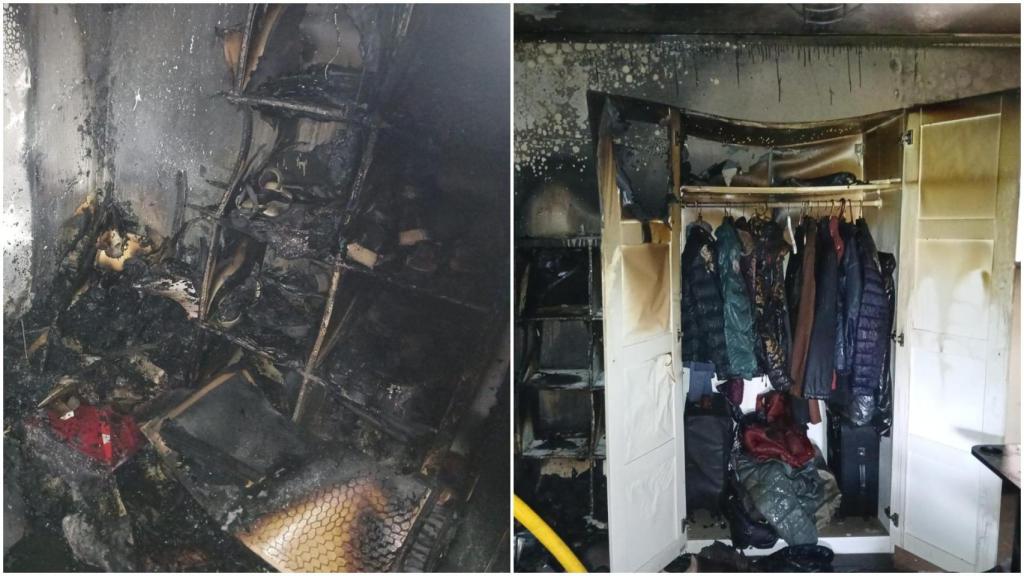 Imagenes de la vivienda afectada.