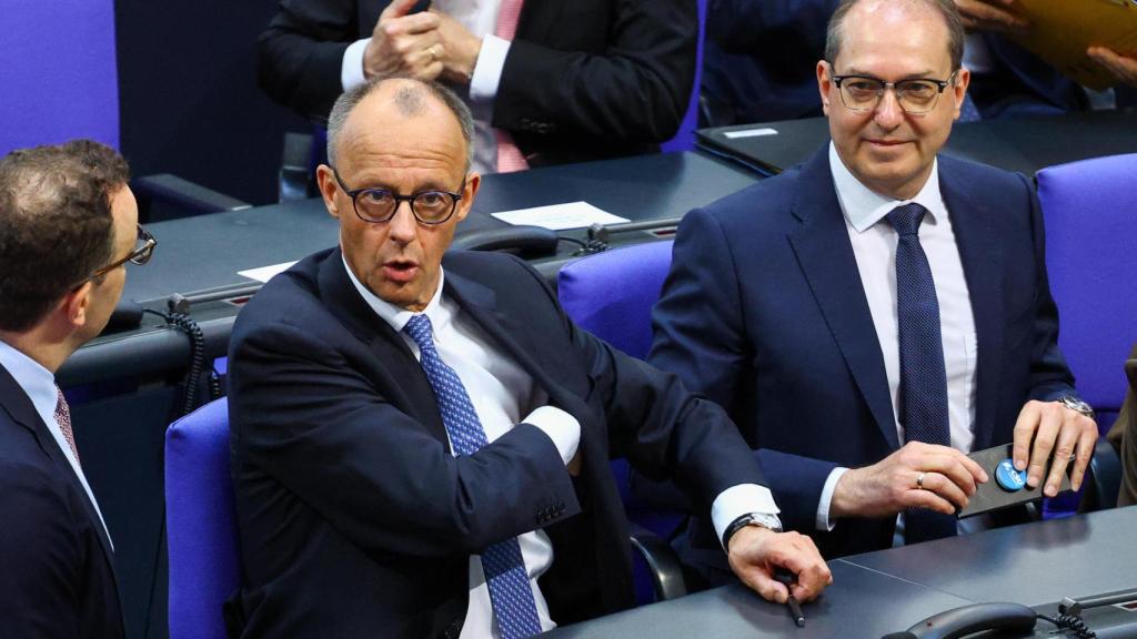 La reacción de Friedrich Merz este martes tras no lograr los votos necesarios.