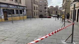 Inicio de las obras en las escaleras de 'La Riojana' de Gran Vía